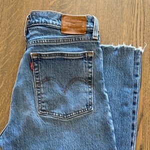 Levi's Button Fly Wedgie Straight Leg Jeans Size 27